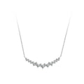 Necklace S925 Sterling Silver Moissanite Pendant Elegant Minimalist Collarbone Chain