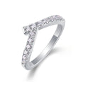 Moissanite Geometric Design Elegant Fashion 925 Sterling Silver Adjustable Ring