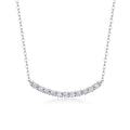 Elegant Women Fashion Statement  925 Sterling Silver and Moissanite Stones Geometric Moissanite Silver Necklace