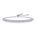Women 925 Sterling Silver Adjustable Luxury Fashion Jewelry Elegant Moissanite Tennis Bracelet