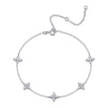 Elegant Moissanite Geometric Star Design S925 Sterling Silver Fashion Bracelet